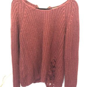 Women’s large distressed sweater